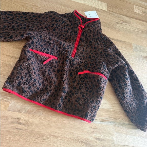 NWT Fuzzy Half Zip Fleece Jacket Women Long Sleeve Sherpa Pullover Smal - Picture 3 of 7